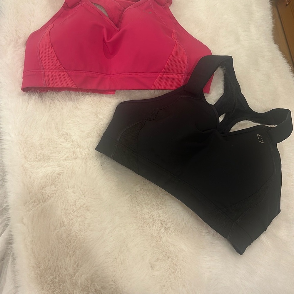 Women's Pink and Black Sports Bras